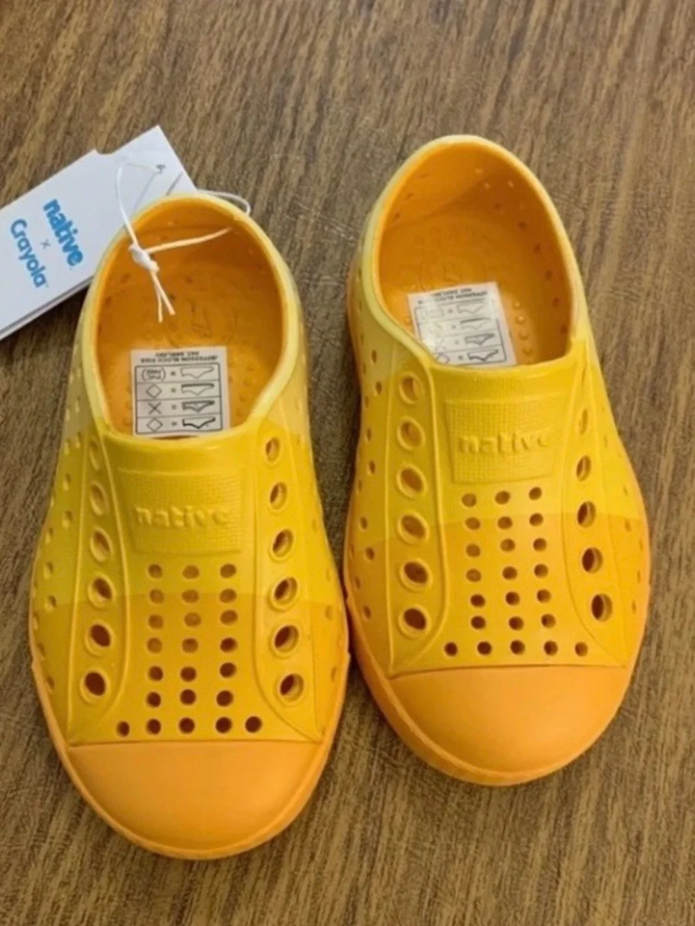 Native Kids Slip-On Water Shoes in Bright Yellow